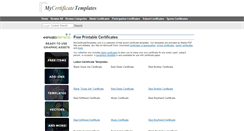 Desktop Screenshot of mycertificatetemplates.com